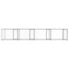 Cage pour chien avec portes gris 8x2x1,5 m acier galvanisé 