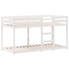 Lit superposé sans matelas blanc 90x200 cm bois de pin massif 