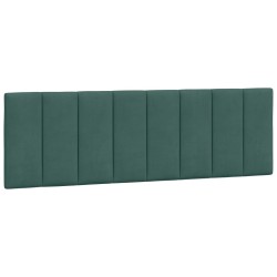 Lit avec matelas vert foncé 160x200 cm velours 