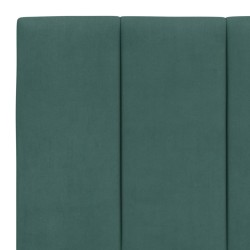 Lit avec matelas vert foncé 160x200 cm velours 