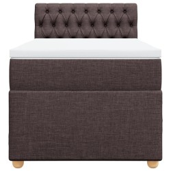 Sommier à lattes de lit avec matelas Marron foncé 90x190 cm 