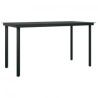 Ensemble à manger de jardin et coussins 5pcs Gris/noir 