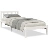 Cadre de lit extra long sans matelas 100x210 cm bois massif pin 