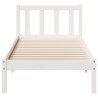 Cadre de lit extra long sans matelas 100x210 cm bois massif pin 