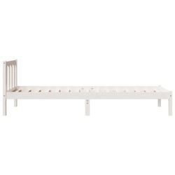 Cadre de lit extra long sans matelas 100x210 cm bois massif pin 