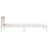 Cadre de lit extra long sans matelas 100x210 cm bois massif pin 