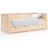 Lit de jour sans matelas 90x190 cm bois de pin massif 