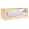 Lit de jour sans matelas 90x190 cm bois de pin massif 