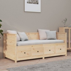 Lit de jour sans matelas 90x190 cm bois de pin massif 