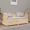 Lit de jour sans matelas 90x190 cm bois de pin massif 