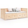 Lit de jour sans matelas 90x190 cm bois de pin massif 