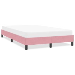 Cadre de lit sans matelas rose 120x220 cm velours 