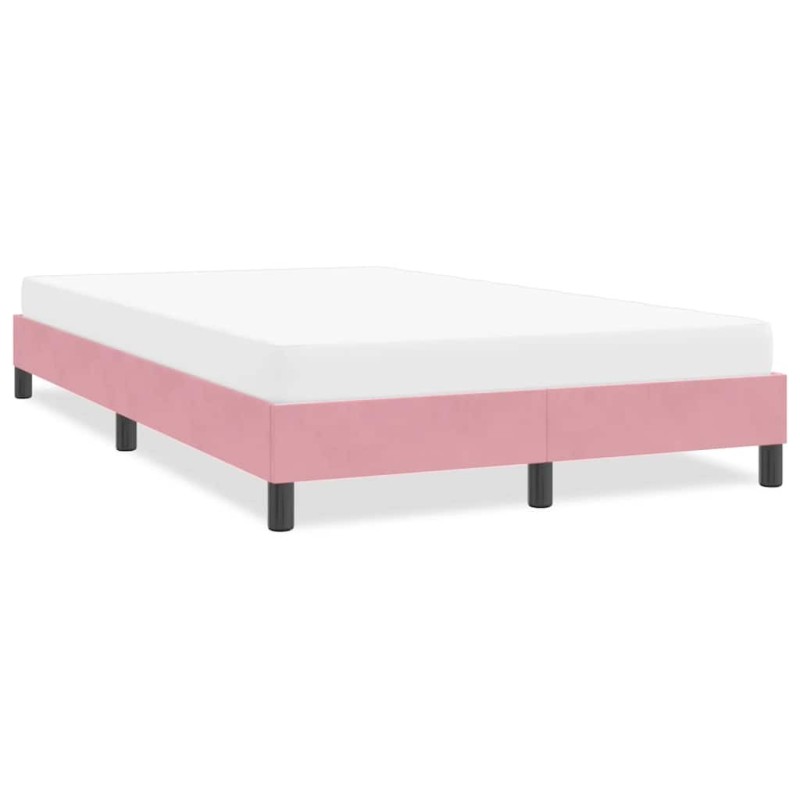 Cadre de lit sans matelas rose 120x220 cm velours Cadre de lit sans matelas rose 120x220 cm velours