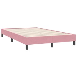 Cadre de lit sans matelas rose 120x220 cm velours 