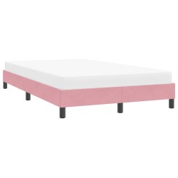 Cadre de lit sans matelas rose 120x220 cm velours 
