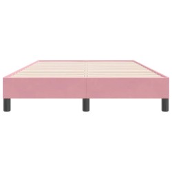 Cadre de lit sans matelas rose 120x220 cm velours 