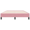 Cadre de lit sans matelas rose 120x220 cm velours 