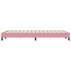 Cadre de lit sans matelas rose 120x220 cm velours 