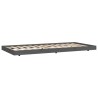 Cadre de lit sans matelas gris 75x190 cm bois de pin massif 