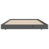 Cadre de lit sans matelas gris 75x190 cm bois de pin massif 
