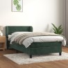 Sommier à lattes de lit avec matelas Vert foncé 100x200 cm 