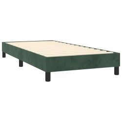 Sommier à lattes de lit avec matelas Vert foncé 100x200 cm 