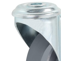 12 pcs Roulettes pivotantes à trou de boulon 100 mm 