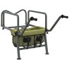 Chariot de pêche vert avec roue acier enduit de poudre 