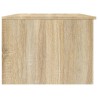 Table basse blanc et chêne sonoma 102x50x36cm bois d'ingénierie 