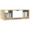 Table basse blanc et chêne sonoma 102x50x36cm bois d'ingénierie 
