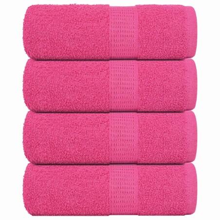 Serviettes de visage 4 pcs rose 30x30 cm 360 g/m² 100% coton 
