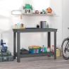 Banc de travail Gris 110x50x80 cm Bois de pin massif 