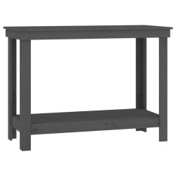 Banc de travail Gris 110x50x80 cm Bois de pin massif 