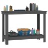 Banc de travail Gris 110x50x80 cm Bois de pin massif 