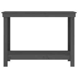Banc de travail Gris 110x50x80 cm Bois de pin massif 