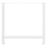 Pieds de table à manger Blanc 2 pièces 80 x (72-73) cm Acier 