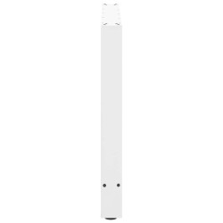 Pieds de table à manger Blanc 2 pièces 80 x (72-73) cm Acier 