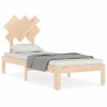 Cadre de lit sans matelas bois de pin massif 