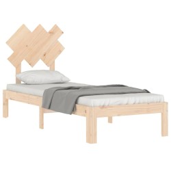 Cadre de lit sans matelas bois de pin massif 