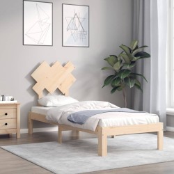 Cadre de lit sans matelas bois de pin massif 