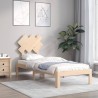 Cadre de lit sans matelas bois de pin massif 