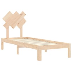Cadre de lit sans matelas bois de pin massif 