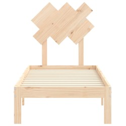 Cadre de lit sans matelas bois de pin massif 