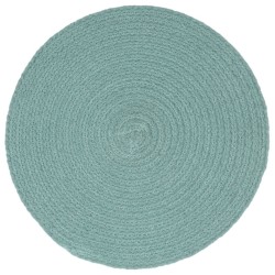 Napperons 4 pcs Vert Plain 38 cm Rond Coton  