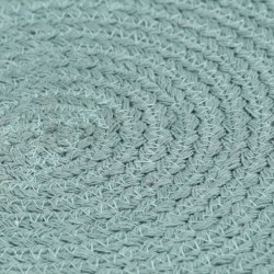 Napperons 4 pcs Vert Plain 38 cm Rond Coton  