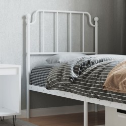 Tête de lit métal blanc 75 cm 