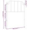 Tête de lit métal blanc 75 cm 