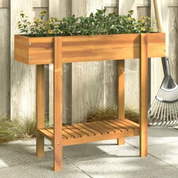 Lit surélevé de jardin 90x30x75 cm bois massif acacia 