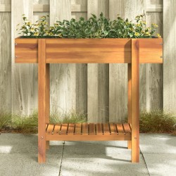 Lit surélevé de jardin 90x30x75 cm bois massif acacia 