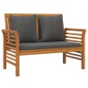 Salon de jardin 3 pcs avec coussins bois massif d'acacia 